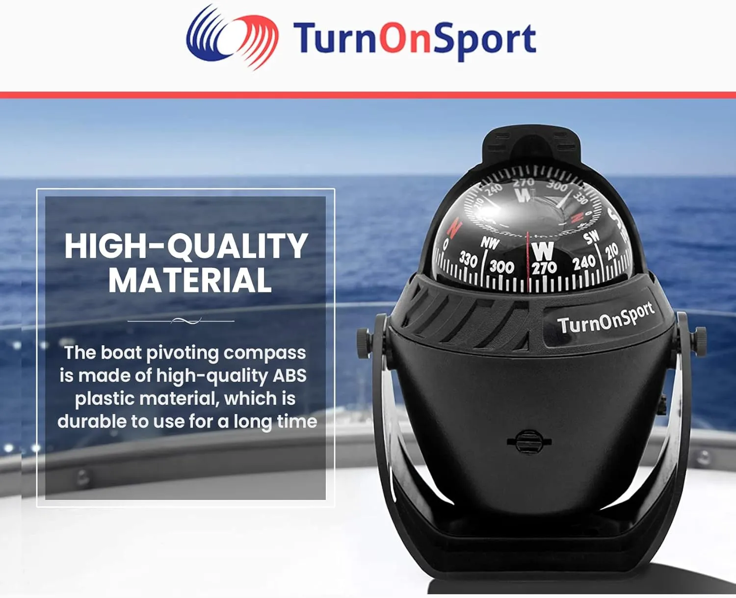 Boat Compass Dash Mount Flush - Boating Compass Dashboard Suction - Navigation Marine Compass Boats Surface Mount - Illuminated Dashboard Compass Ship - Electronic Sea Compass