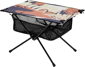 Bolaz Outdoor Folding Portable Picnic Camping Table-Autumn Rural Landscape,Storage Mesh for Camping Gear Accessories, Hiking, Mountaineering, Outdoor Travel