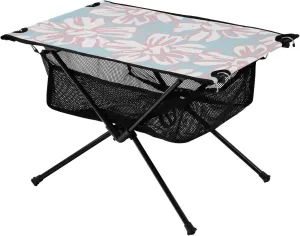 Bolaz Outdoor Folding Portable Picnic Camping Table-Pink and Blue Floral22,Storage Mesh for Camping Gear Accessories, Hiking, Mountaineering, Outdoor Travel