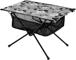 Bolaz Outdoor Folding Portable Picnic Camping Table-Vintage Rose Pattern,Storage Mesh for Camping Gear Accessories, Hiking, Mountaineering, Outdoor Travel