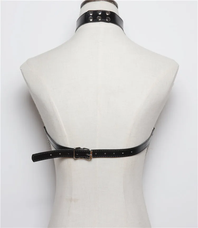 Bondage Waist Harness Bra Cage Chain Belt Straps
