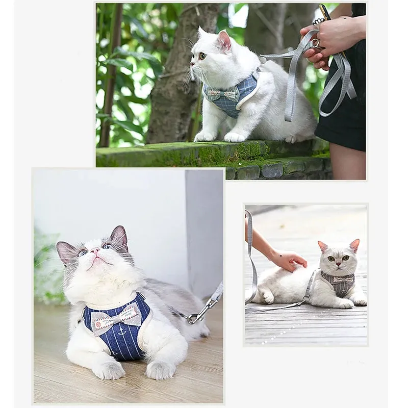 Bowknot Cat Harness & Leash Set