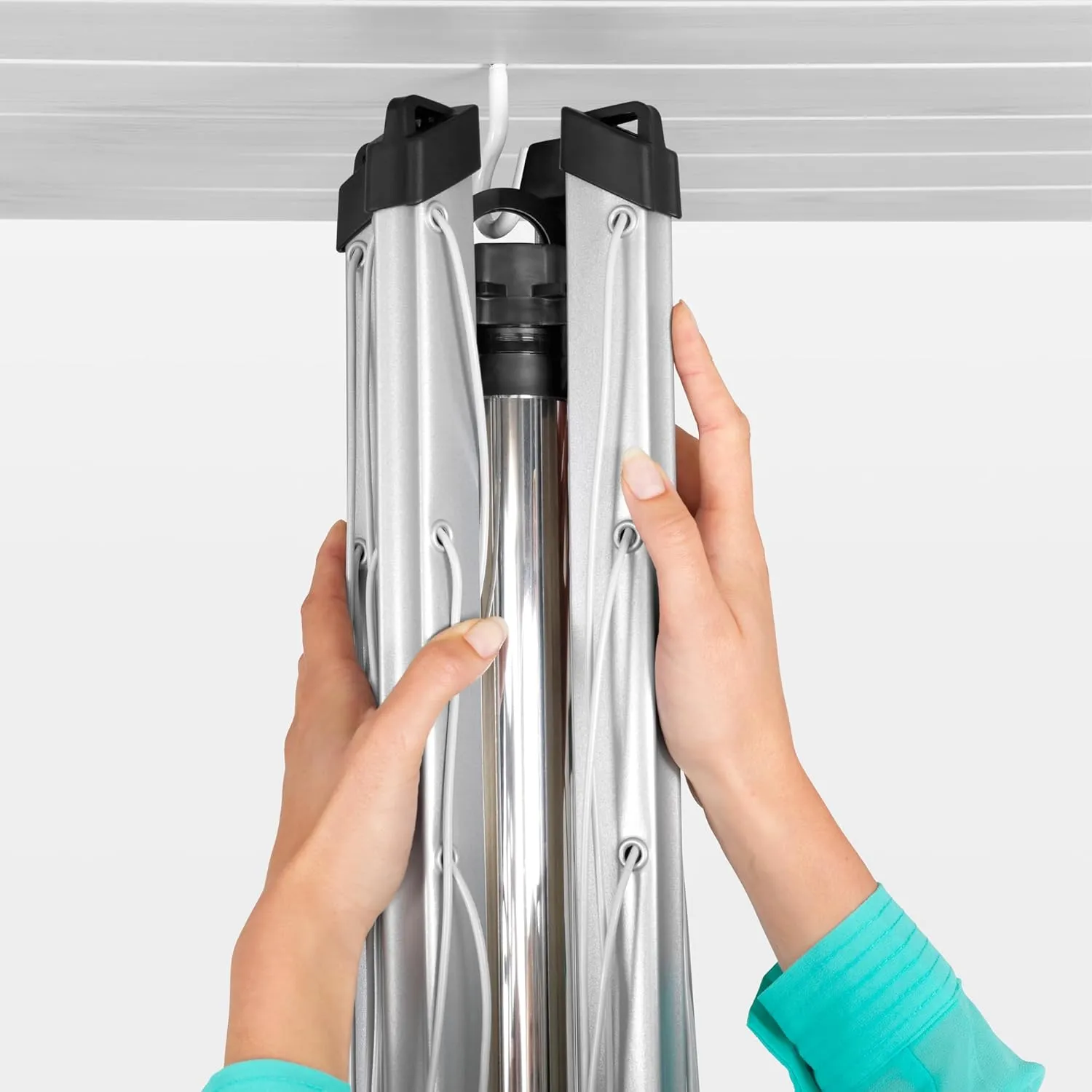 Brabantia Topspinner Outdoor 4 Arm Spinning Clothesline (164 ft/Ø 1.8") Rotating, Folding Clothes Drying Rack   Ground Spike (Anthracite)