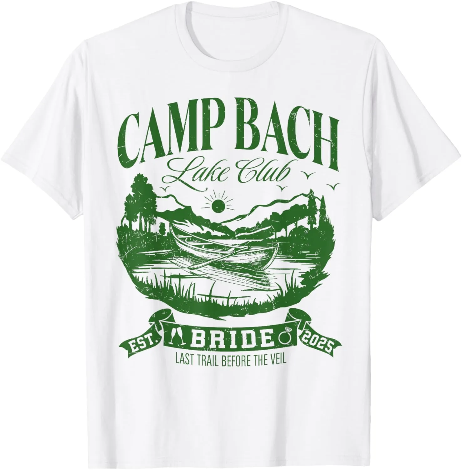 Bride Bridesmaid Camp Bach Lake Club Bachelorette Party 2025 T-Shirt
