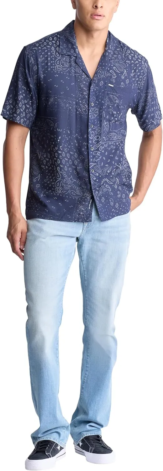 Buffalo David Bitton Men's Short Sleeve Printed Button Down