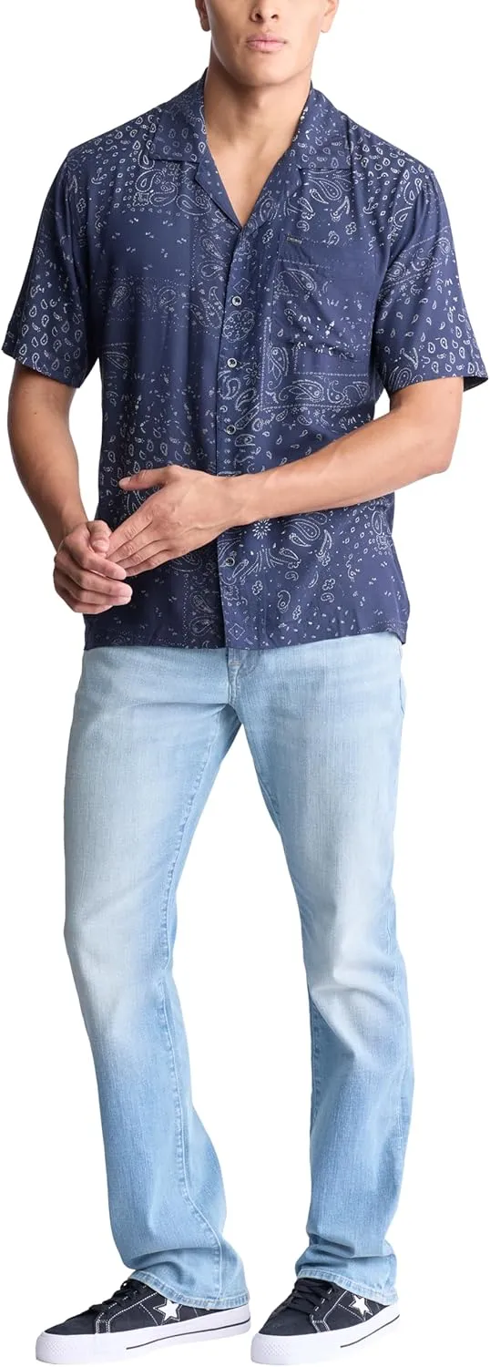 Buffalo David Bitton Men's Short Sleeve Printed Button Down