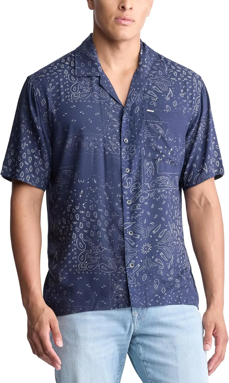 Buffalo David Bitton Men's Short Sleeve Printed Button Down
