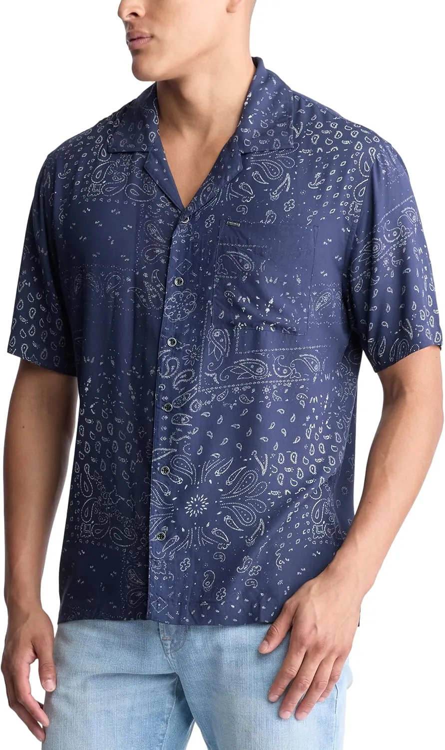 Buffalo David Bitton Men's Short Sleeve Printed Button Down