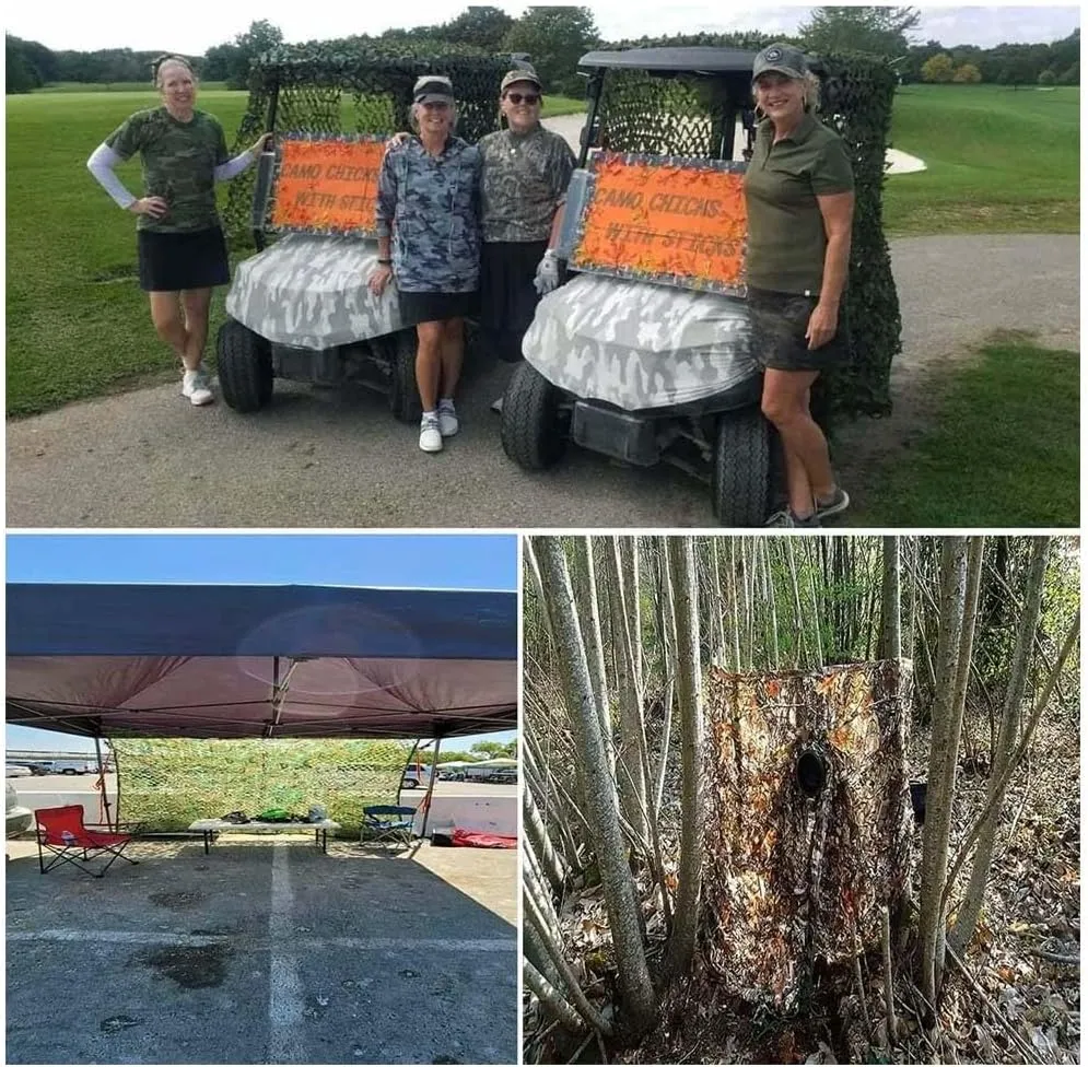 Camouflage Net Military Camo Cover Hunting Camo Netting for Army Shelter Camping Military Shooting Sunscreen 6.6ft/9.8ft/13.1ft/16.4ft/19.7ft