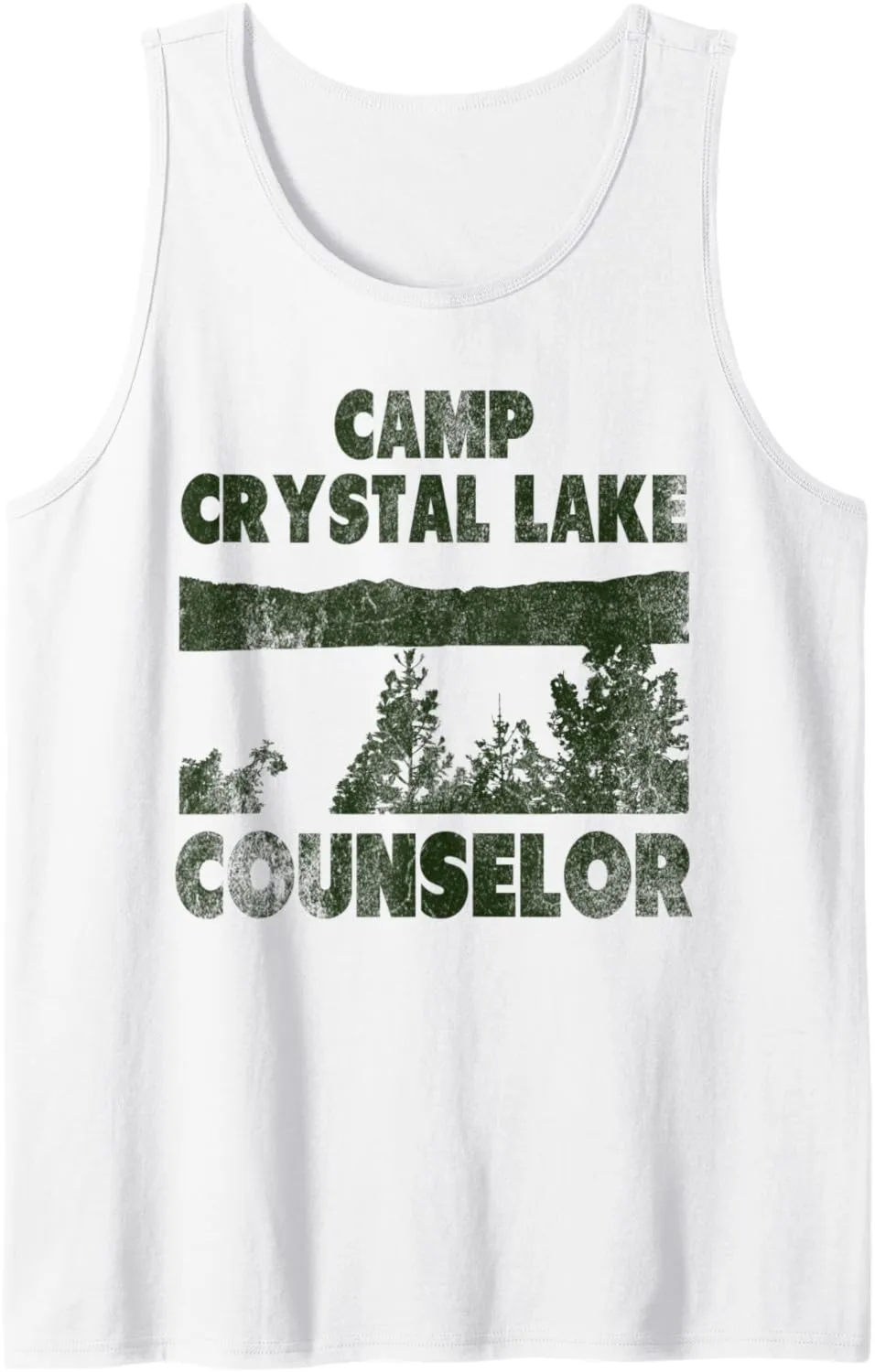 Camp Crystal Lake Counselor Halloween humorous green Tank Top