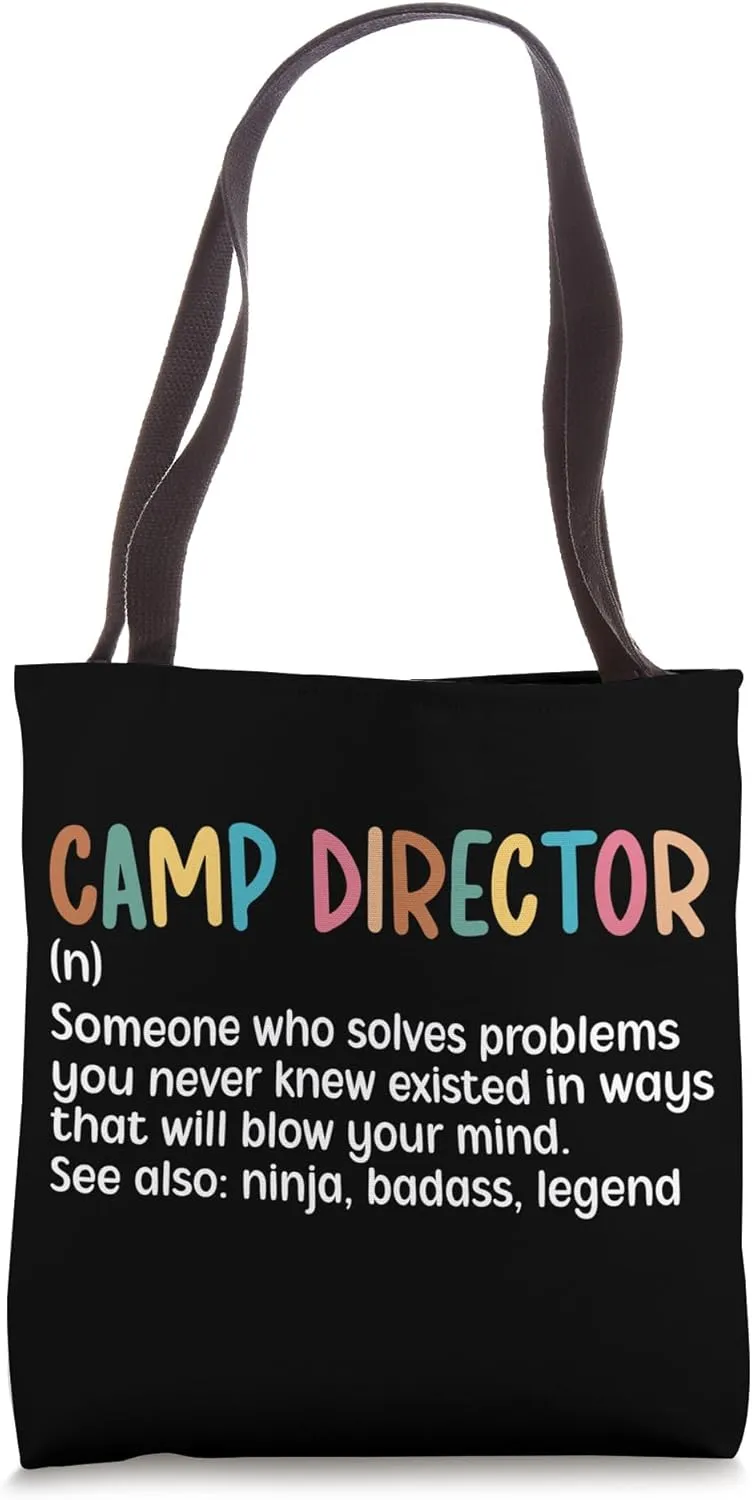 Camp Director Definition Camp Coordinator Camp Directors Tote Bag