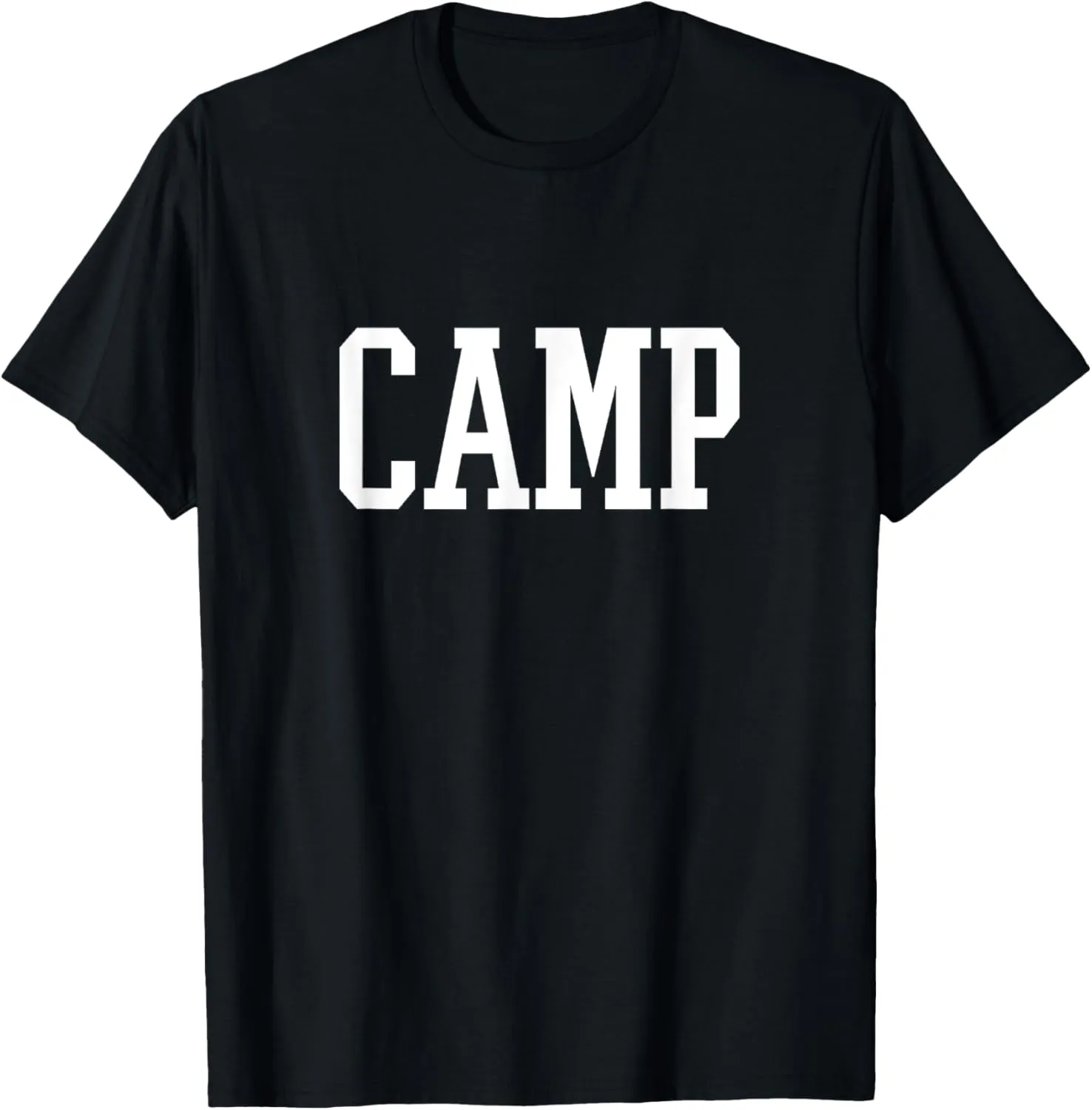 Camp Varsity Letter Camping Life Camper Campfire Explore T-Shirt