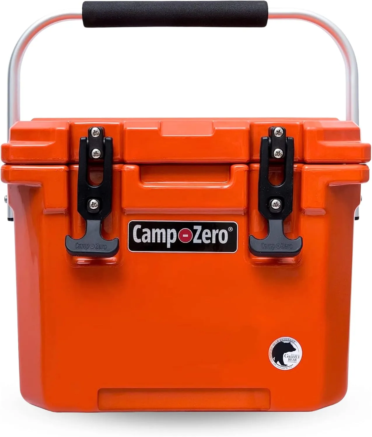CAMP-ZERO 10L-10.6 Quart Portable Hard Cooler Ice Chest, Perfect for Drinks, Lunch, Beach, Picnics, Boating, Camping and Travel with 2 Molded-in Cup Holders and Folding Aluminum Handle
