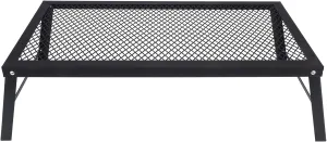 Campfire Grill Grate Over Fire Pit, Folding Campfire Grill Grate Heavy Duty Camping Cooking, Fire Pit Cooking Grate for Outdoor Cooking Grill Traveling Picnic