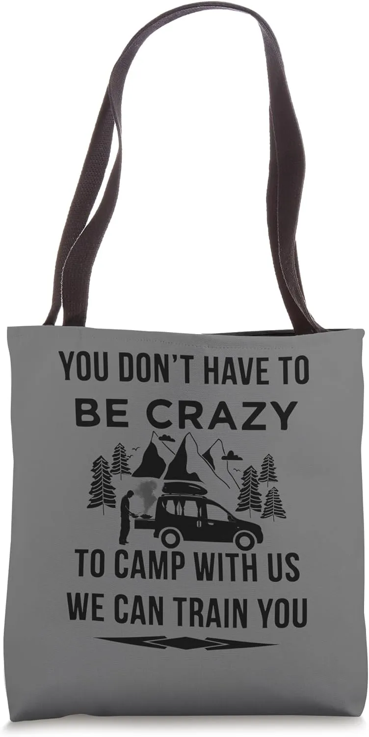 Camping-Camper Microcamper Travel-Caravan Quote Minicamper Tote Bag