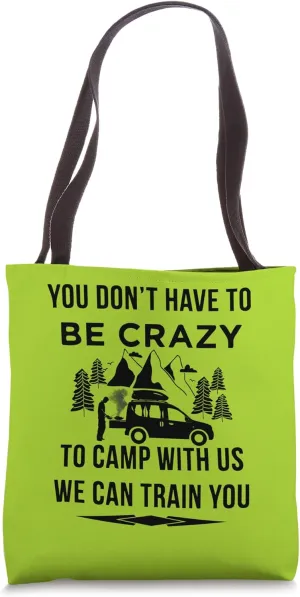 Camping-Camper Microcamper Travel-Caravan Quote Minicamper Tote Bag