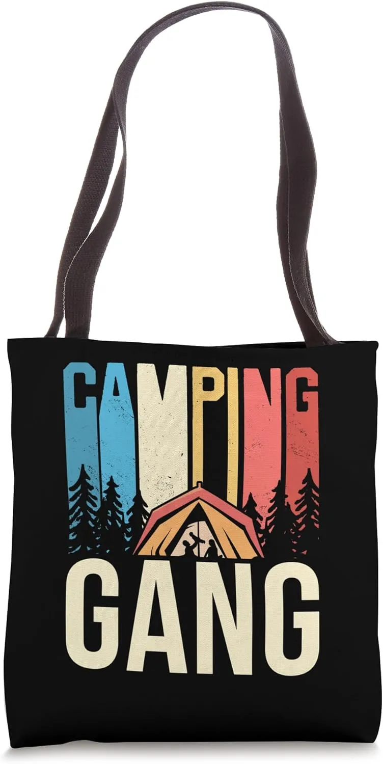 Camping Gang Campsite Camp Camper Campfire Tote Bag
