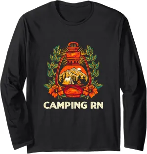 Camping RN Camper Forest Camp Jungle Vacation Wildlife Long Sleeve T-Shirt