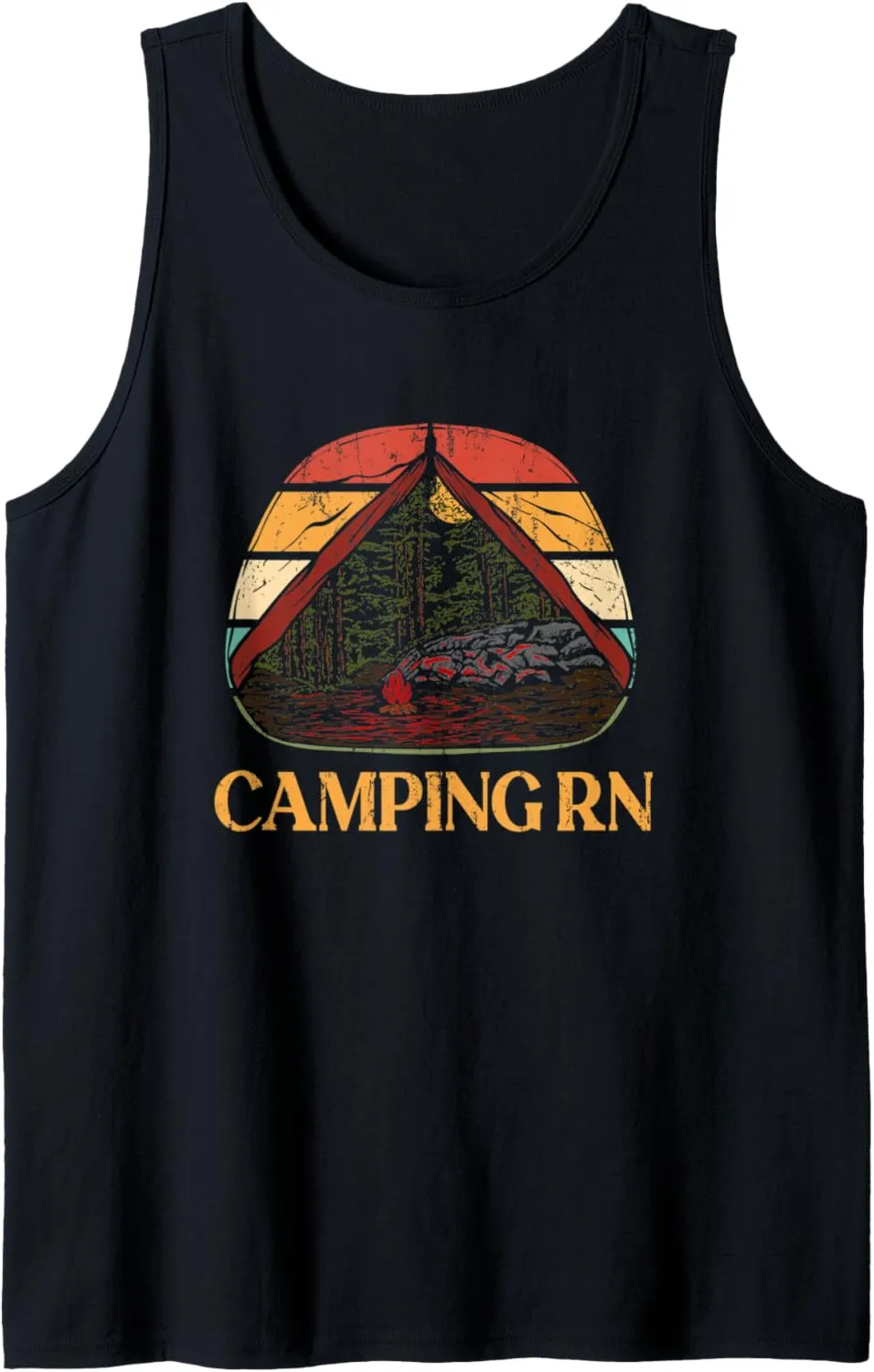 Camping RN Camper Forest Camp Jungle Vacation Wildlife Tank Top