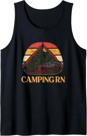 Camping RN Camper Forest Camp Jungle Vacation Wildlife Tank Top