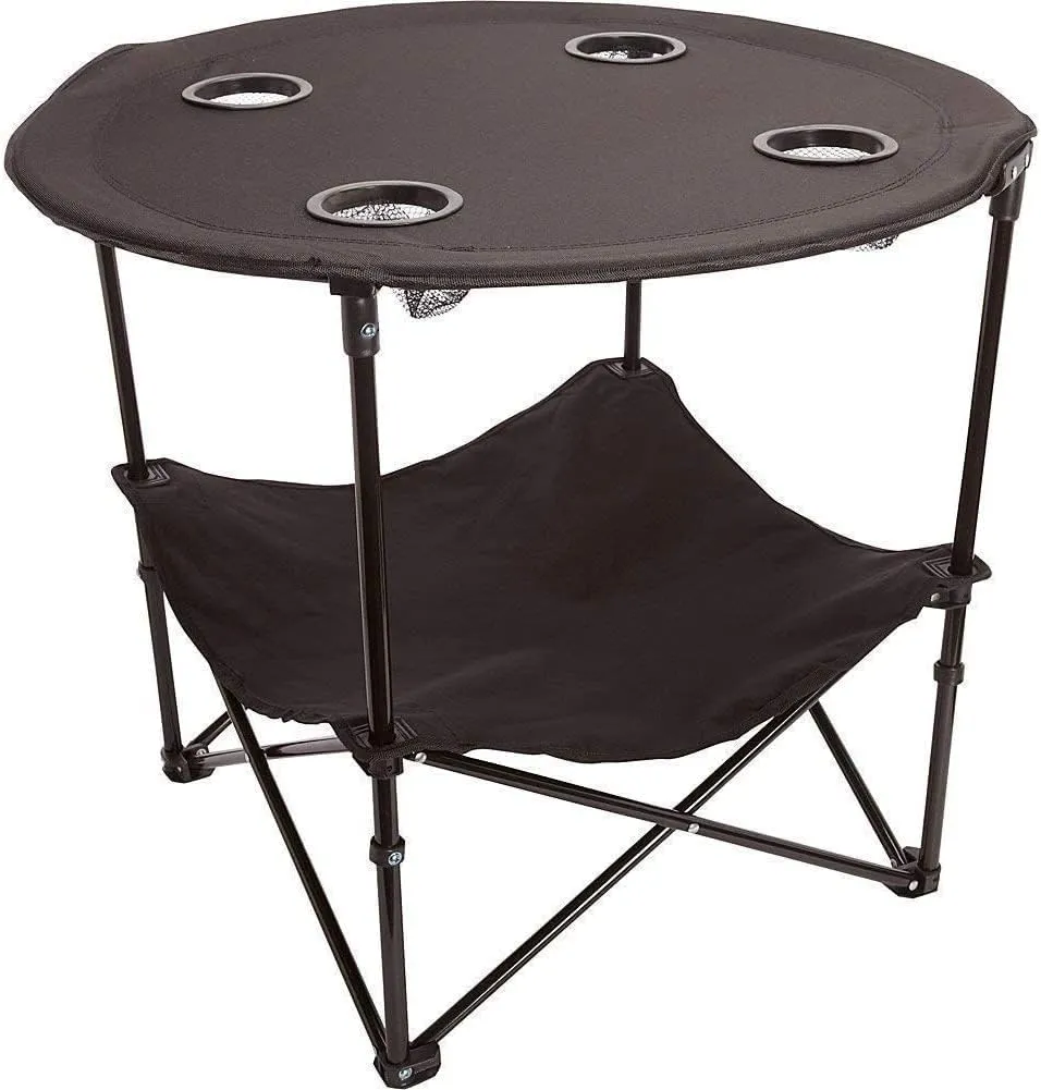 Camping Table Portable Folding Camping Side Table for Outdoor Picnic, Beach, Games, Camping, Sport & Patio Tables Folding with Carry Case for Travel & Storage, Black.