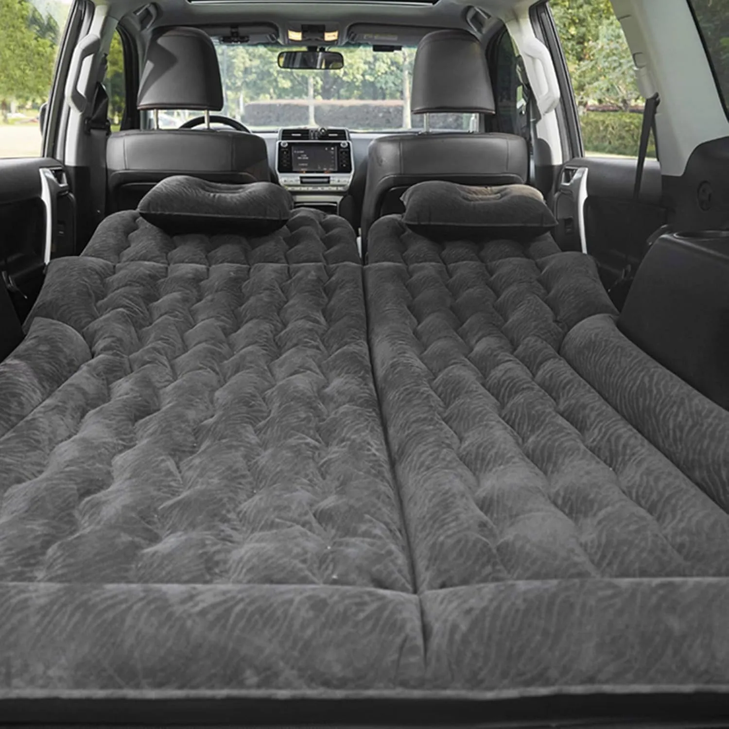 Car Air Mattress for Jeep Compass II (MP) 2017 2018 2019 2020 2021, Car Mattress Inflatable Bed Portable Foldable with Pillow Camping Travel Car Accessories,Black