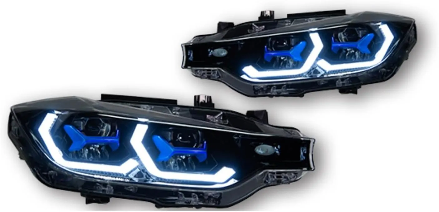 Car Model Compatible For BMW F30 F31 Headlight Projector Lens 2013-2018 F35 3 Series 320i 325i Angel Eye Automotive Accessories(For Halogen)