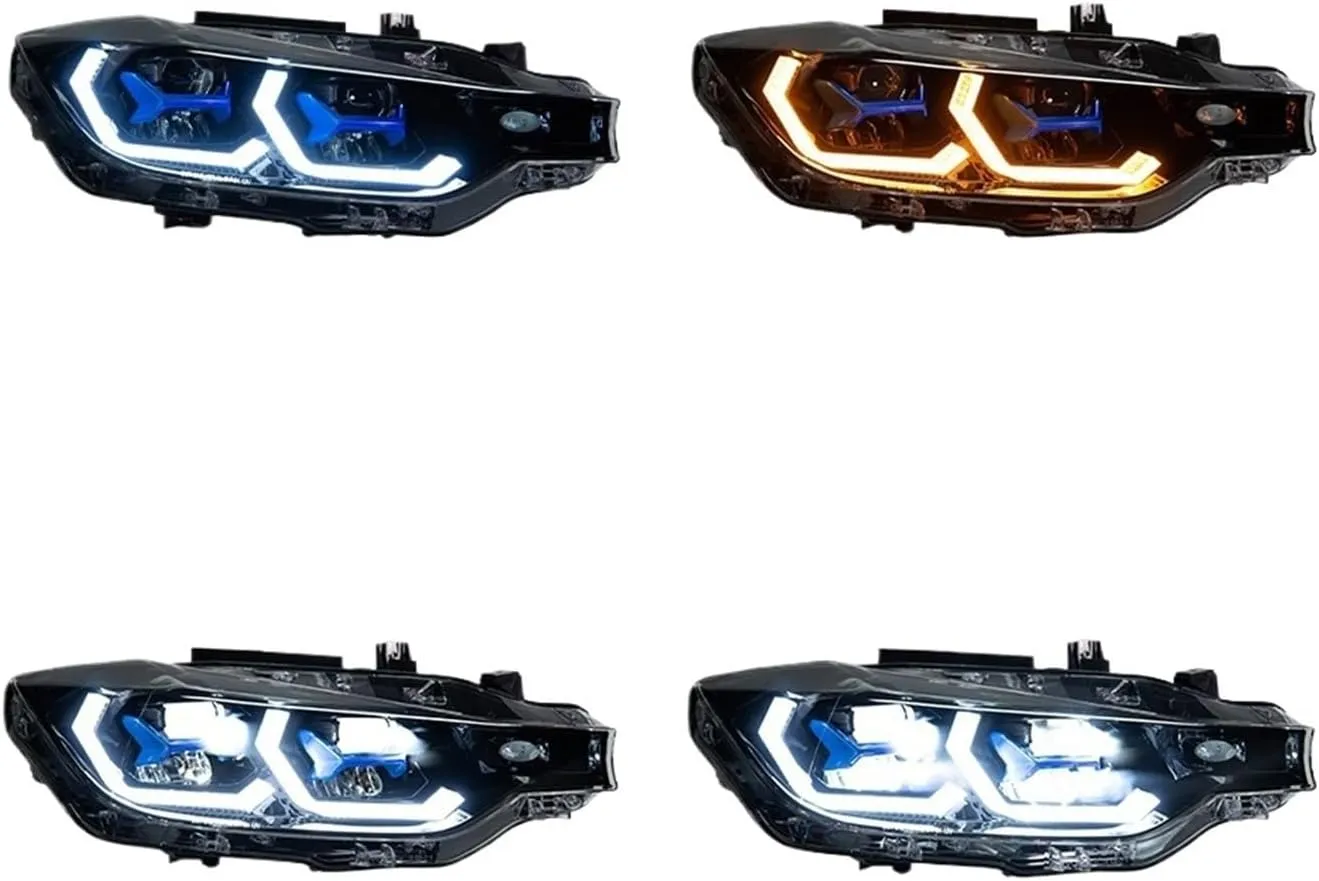 Car Model Compatible For BMW F30 F31 Headlight Projector Lens 2013-2018 F35 3 Series 320i 325i Angel Eye Automotive Accessories(For Halogen)
