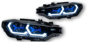 Car Model Compatible For BMW F30 F31 Headlight Projector Lens 2013-2018 F35 3 Series 320i 325i Angel Eye Automotive Accessories(For Halogen)