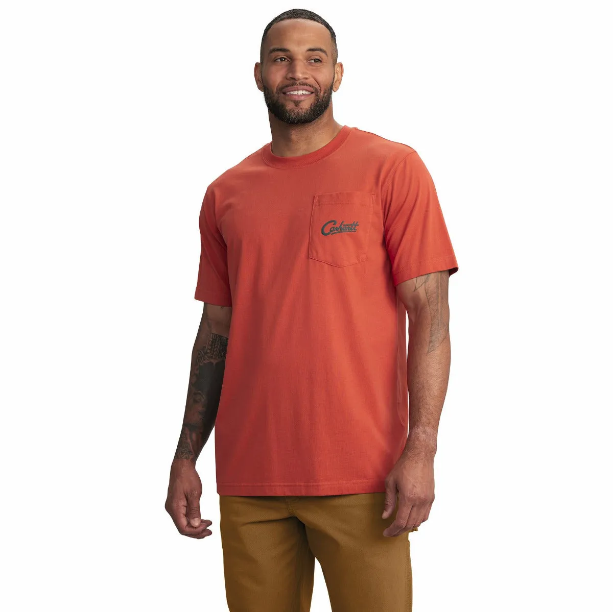 Carhartt 106777 Men's Relaxed Fit Lightweight SS Pocket Camp Graphic T-Shirt
