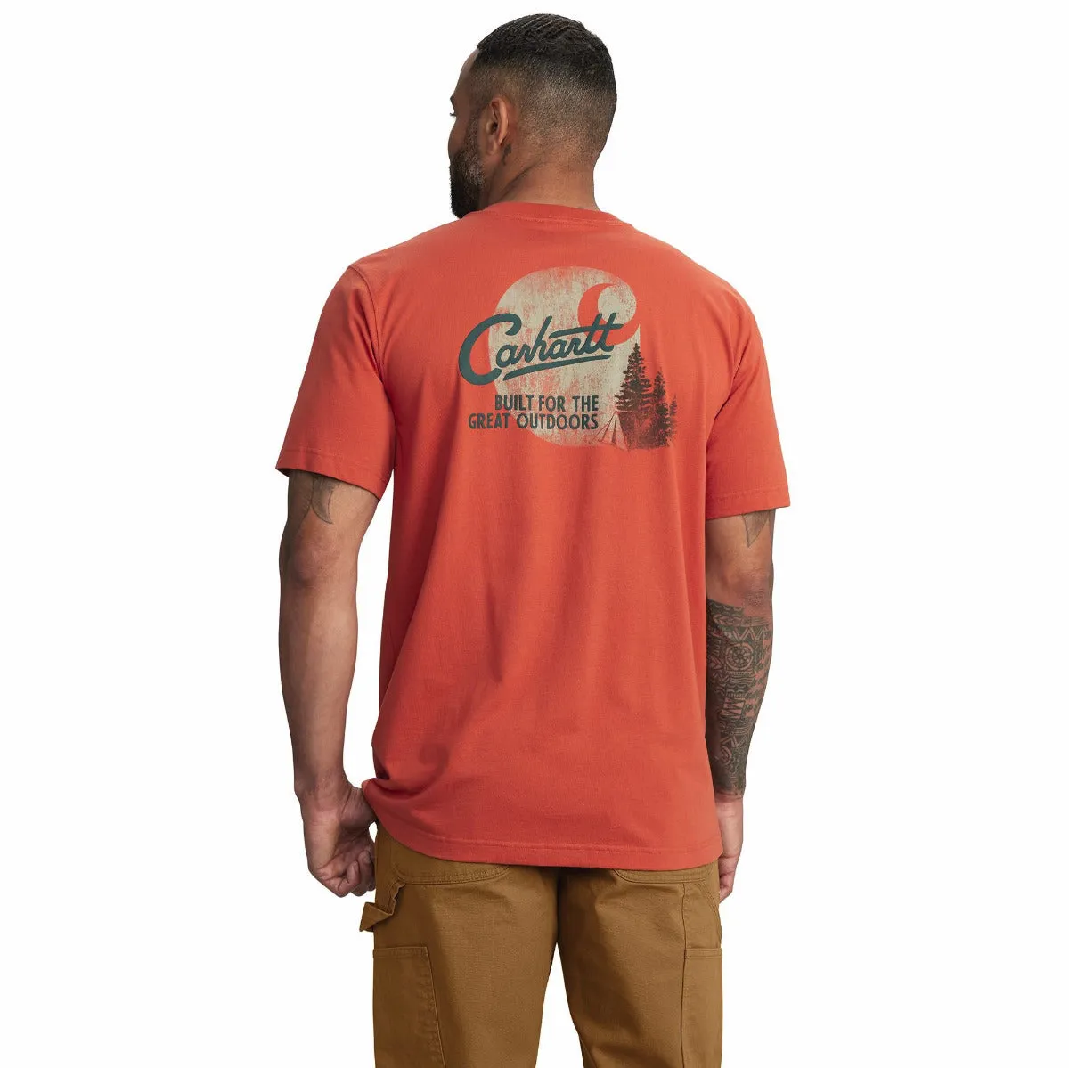 Carhartt 106777 Men's Relaxed Fit Lightweight SS Pocket Camp Graphic T-Shirt