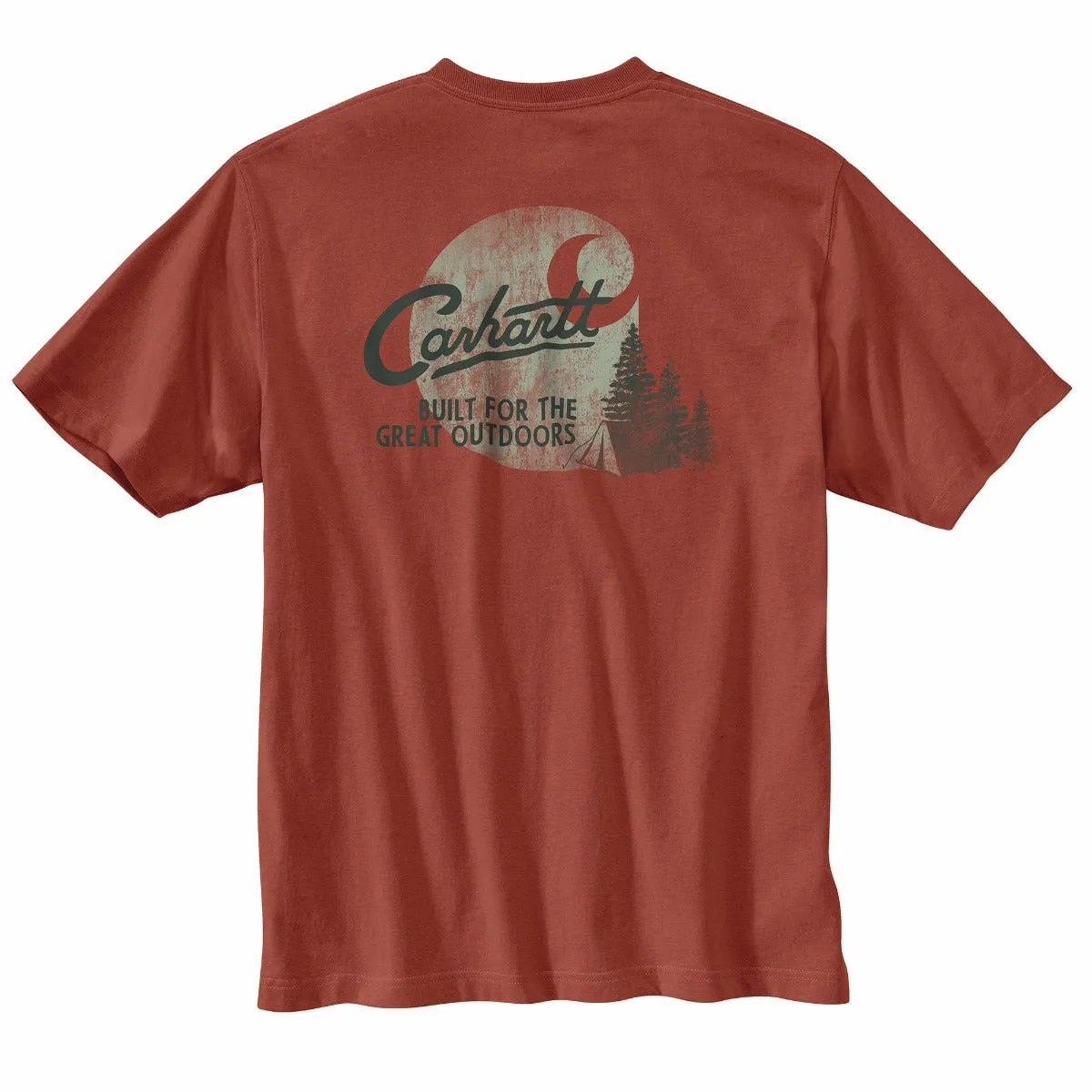 Carhartt 106777 Men's Relaxed Fit Lightweight SS Pocket Camp Graphic T-Shirt