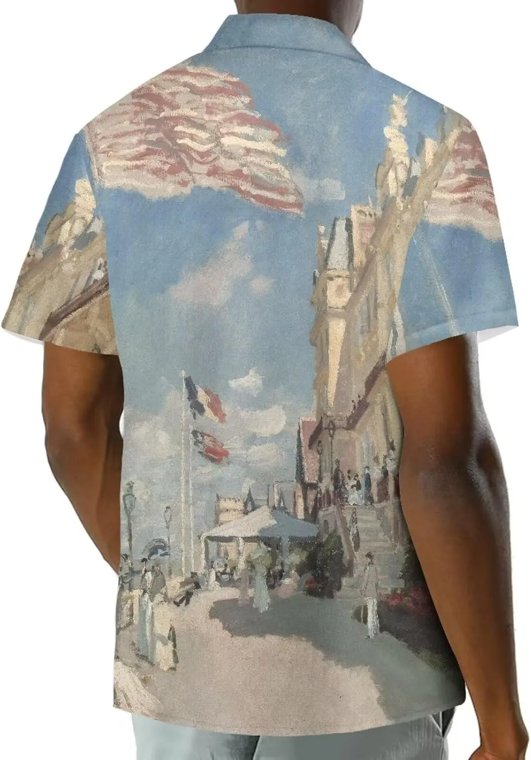 Casual Polynesian Shirt for Men Hawaiian Shirt Beach Shirt Pacific Islander Outfit Canvas Painting Printed