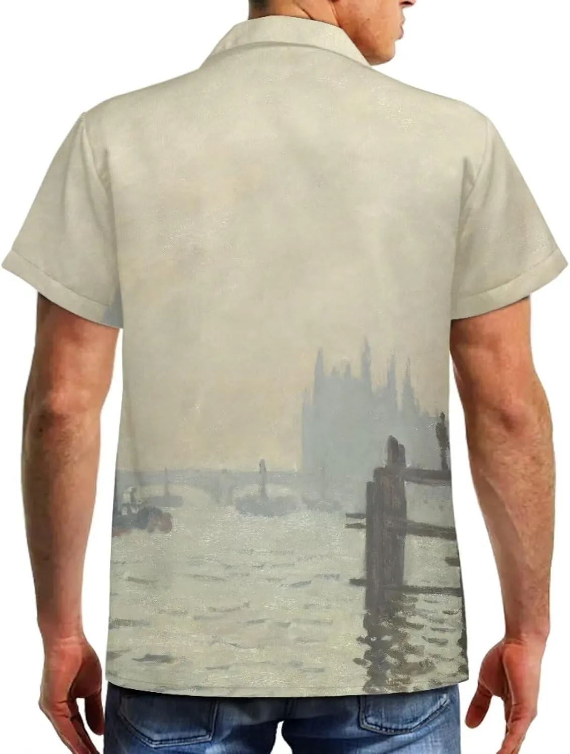 Casual Polynesian Shirt for Men Hawaiian Shirt Beach Shirt Pacific Islander Outfit Canvas Painting Printed