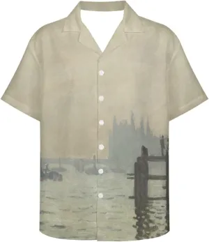 Casual Polynesian Shirt for Men Hawaiian Shirt Beach Shirt Pacific Islander Outfit Canvas Painting Printed