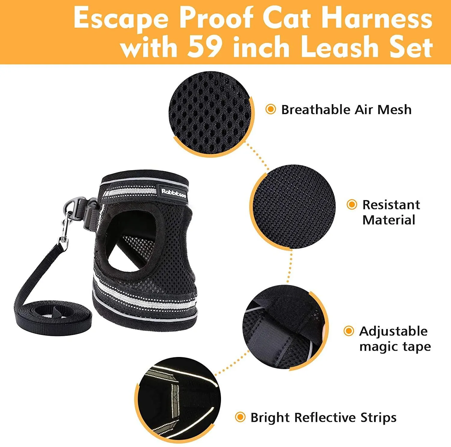 Cat Harness and Leash for Walking