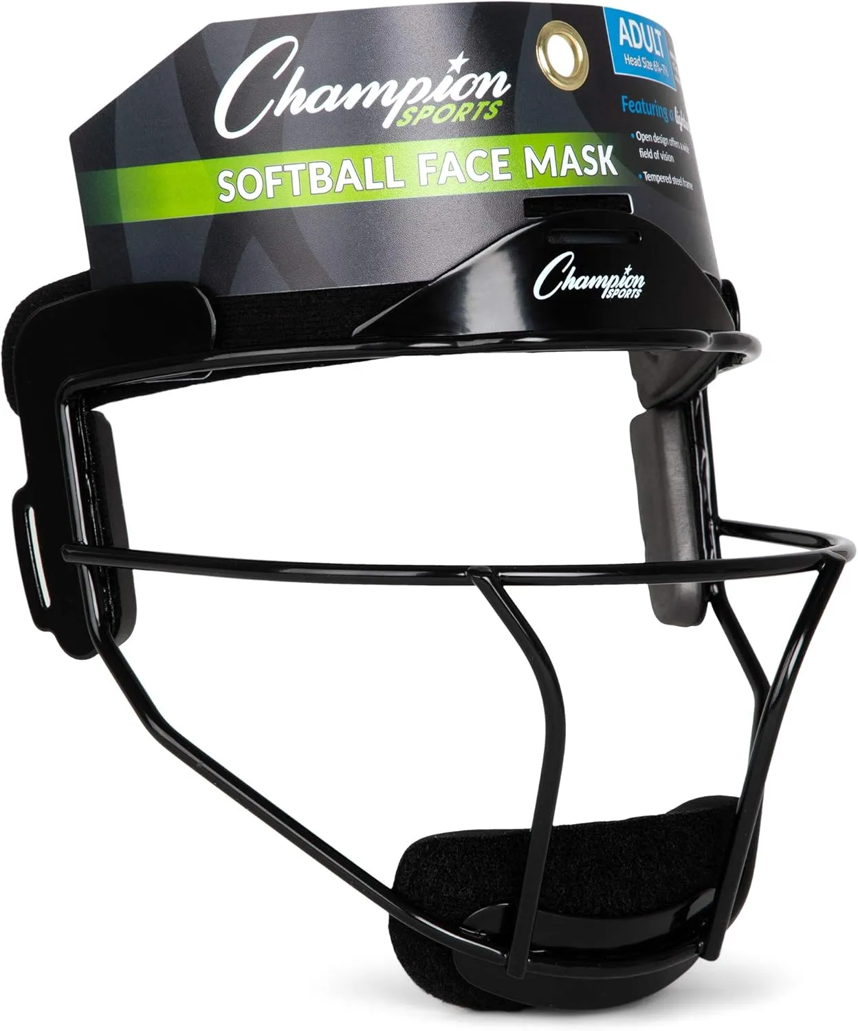 Champion Sports Steel Softball Face Mask - Classic Fielders Masks for Adults - Durable Head Guards - Premium Sports Accessories for Indoors and Outdoors - Multiple Styles