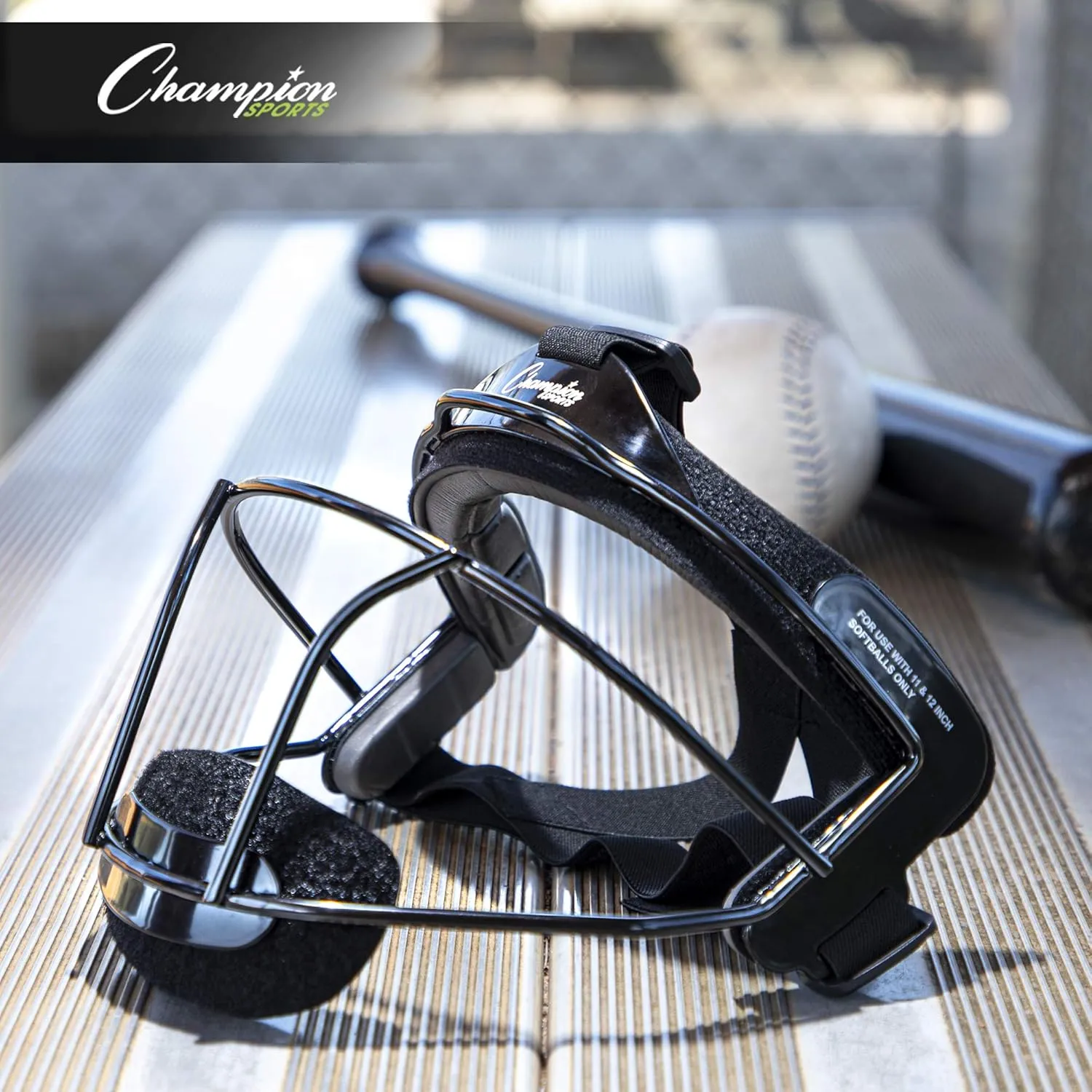 Champion Sports Steel Softball Face Mask - Classic Fielders Masks for Adults - Durable Head Guards - Premium Sports Accessories for Indoors and Outdoors - Multiple Styles