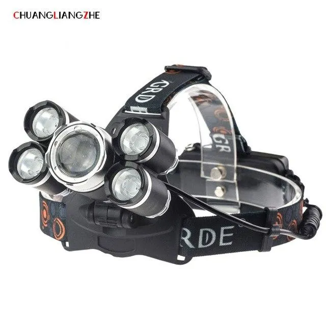 CHENGLIANGZHELED T6 Headlights  Battery 18650 Rechargeable Headlamp Waterproof Night Fishing Head-mounted Outdoor Lighting