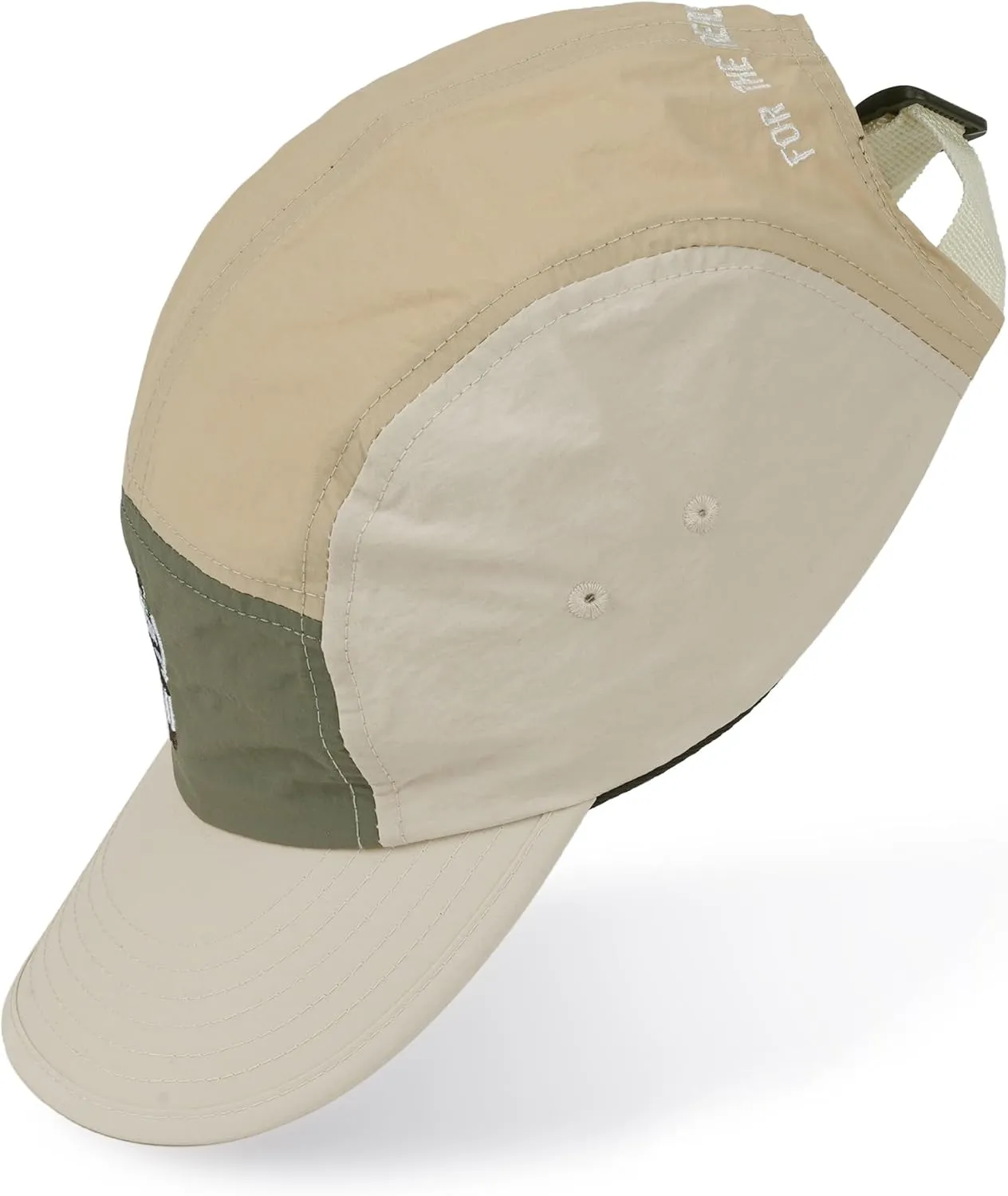 CLAPE 5 Panel Cap Curved Bill Dad Golf Cap Waterproof Nylon Hat Stylish Embroidered Baseball Cap Hip Pop Dancing Snapback Cap