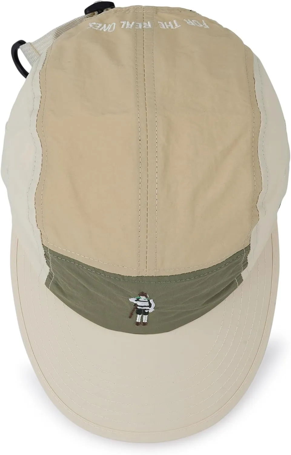 CLAPE 5 Panel Cap Curved Bill Dad Golf Cap Waterproof Nylon Hat Stylish Embroidered Baseball Cap Hip Pop Dancing Snapback Cap