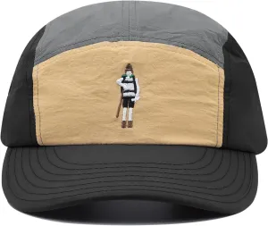 CLAPE 5 Panel Cap Curved Bill Dad Golf Cap Waterproof Nylon Hat Stylish Embroidered Baseball Cap Hip Pop Dancing Snapback Cap