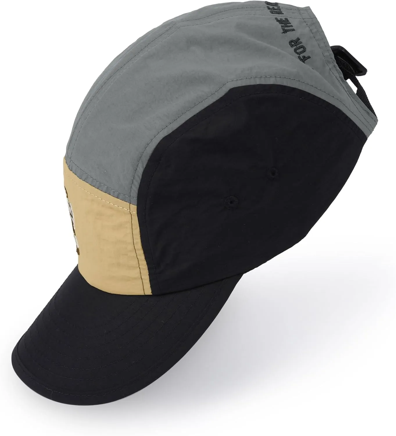 CLAPE 5 Panel Cap Curved Bill Dad Golf Cap Waterproof Nylon Hat Stylish Embroidered Baseball Cap Hip Pop Dancing Snapback Cap