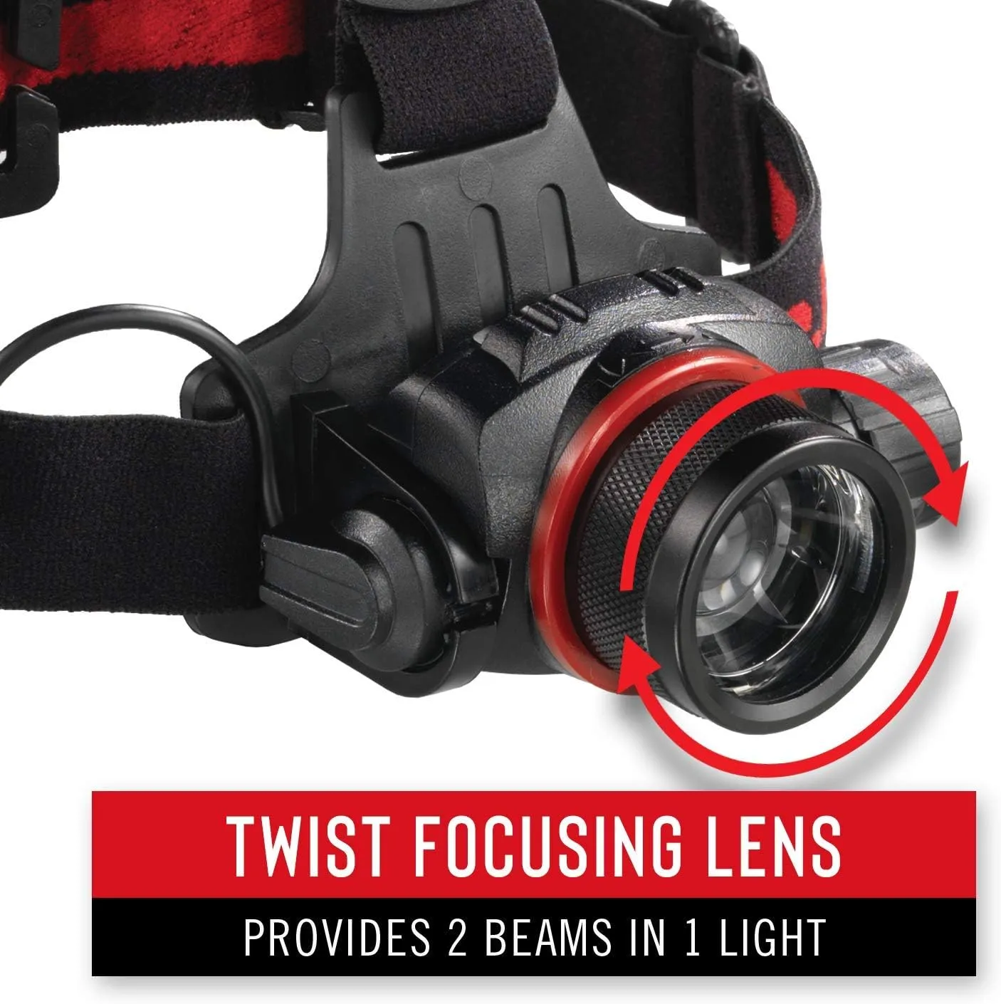 Coast® HL8R 800 Lumen Rechargeable Pure Beam® Focusing LED Headlamp, Black & XPH30R 1000 Lumen USB-C Rechargeable Dual Power Headlamp with Twist Focus Beam and Magnetic Base