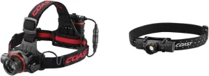 Coast® HL8R 800 Lumen Rechargeable Pure Beam® Focusing LED Headlamp, Black & XPH30R 1000 Lumen USB-C Rechargeable Dual Power Headlamp with Twist Focus Beam and Magnetic Base