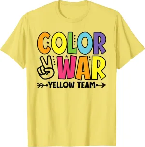 Color War Yellow Team Sleepaway Summer Camp Game T-Shirt