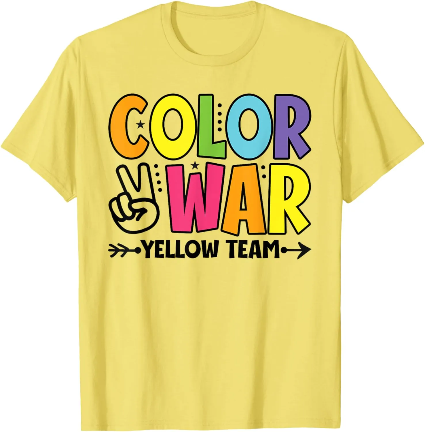 Color War Yellow Team Sleepaway Summer Camp Game T-Shirt