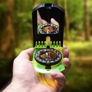 Compass Outdoor Guiding Tool - Scale Map Ruler with Flip Mirror, Multifunctional for Hiking, Camping, and Survival