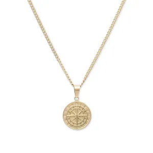 Compass Pendant Necklace (Gold)