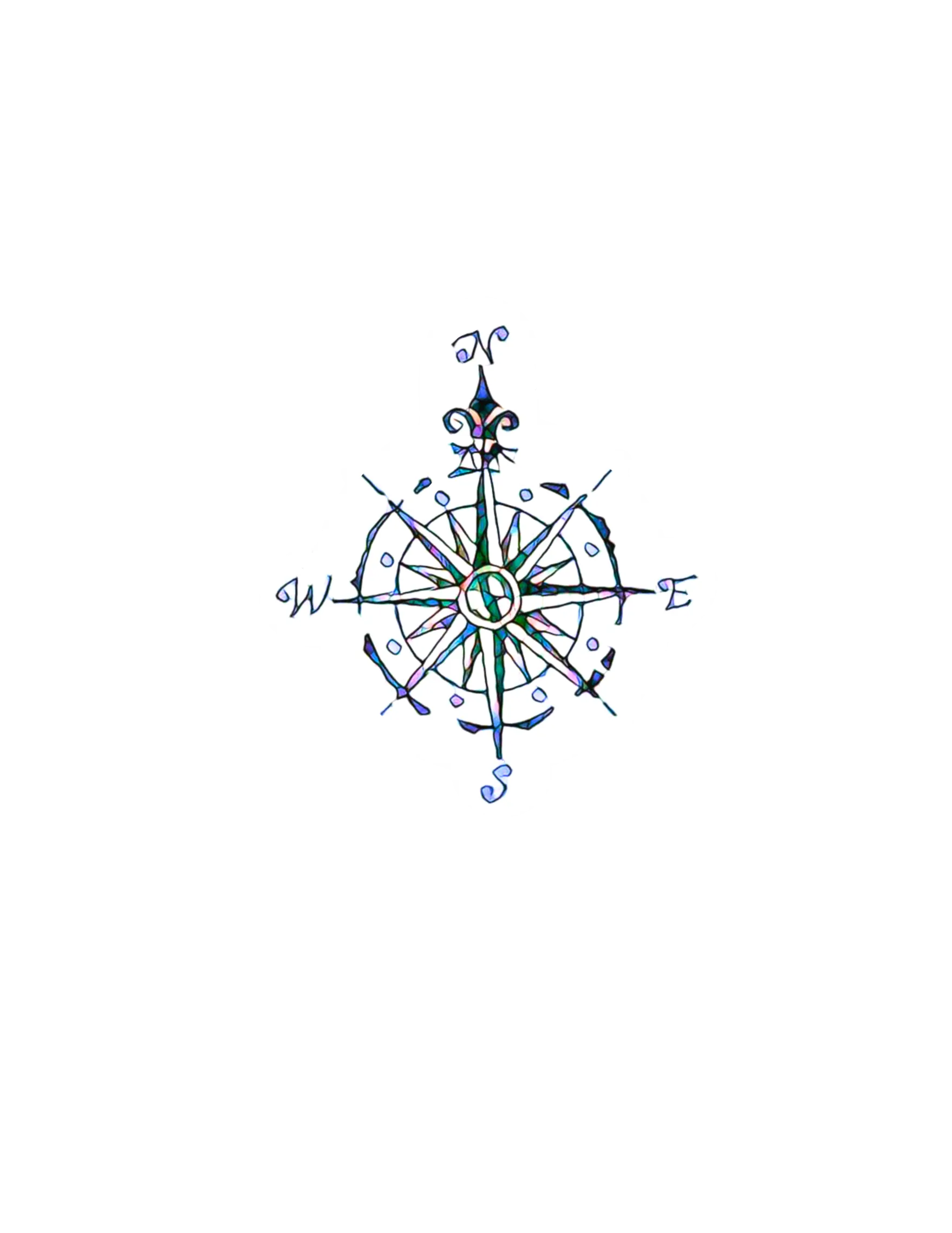 Compass Rose Sticker